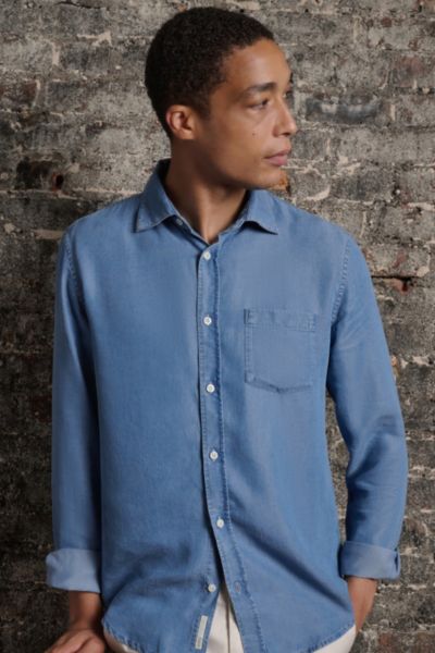Onia Denim Chambray Long Sleeve Shirt
