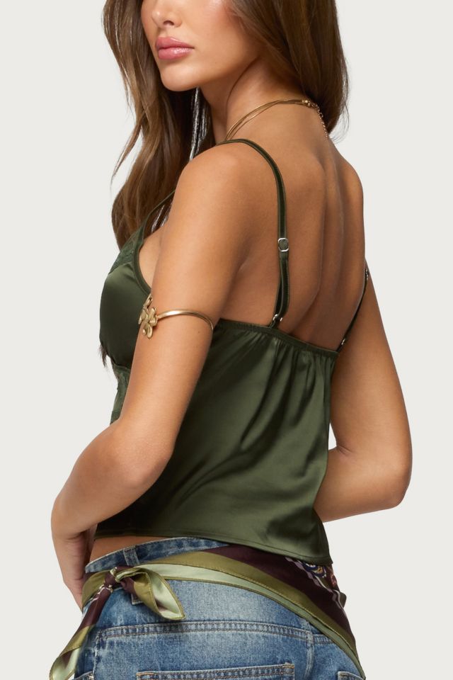 Edikted Tamar Satin Effect Tank Top #4