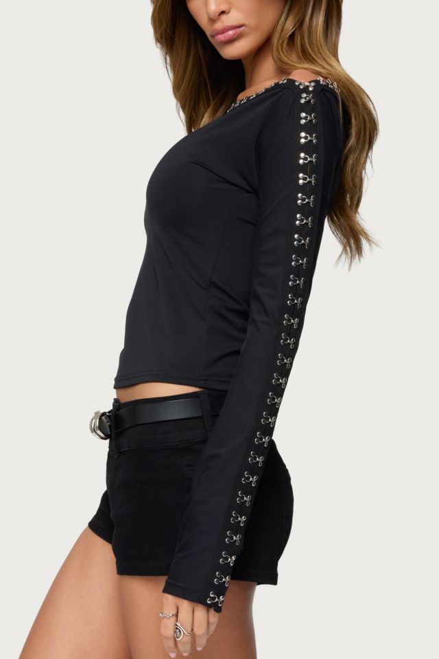 Edikted Zaina Hook & Eye Boat Neck Top #2
