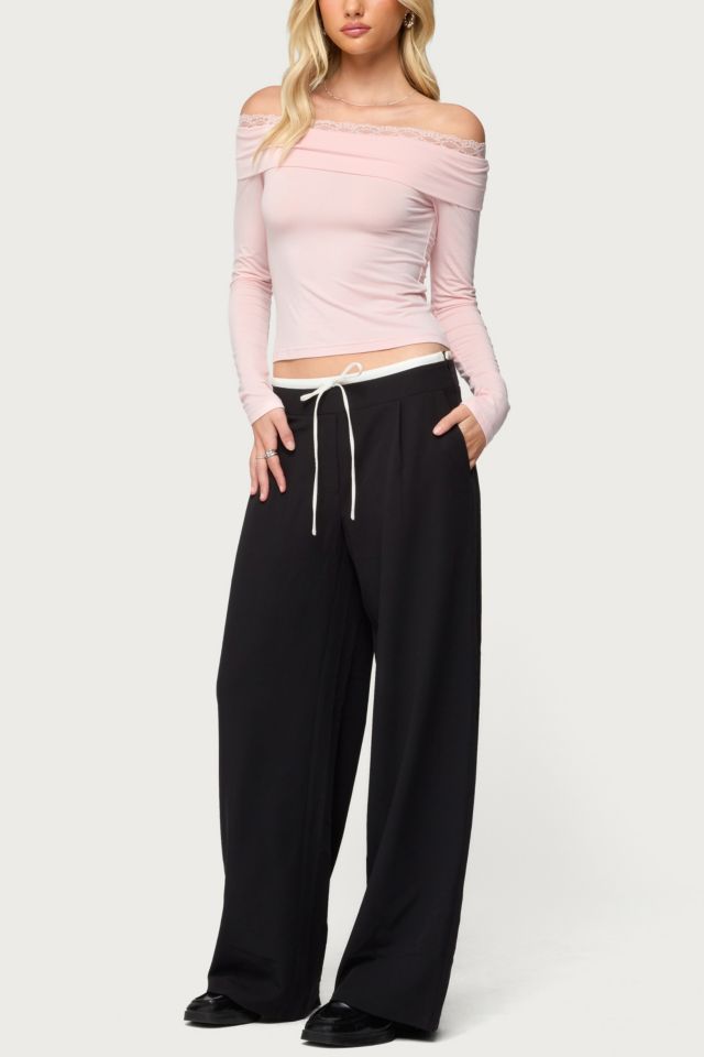 Edikted Janus Lacey Fold Over Top #1