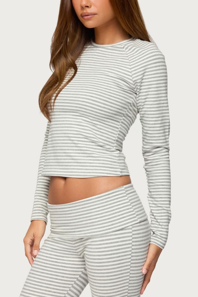 Edikted Kaeli Stripey Long Sleeve T Shirt #2