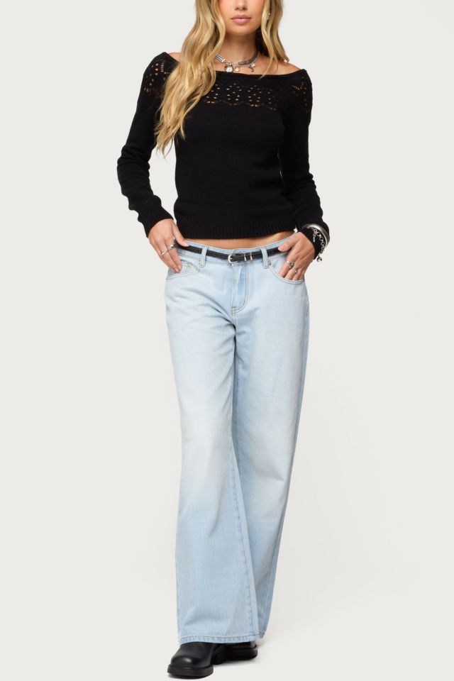 Edikted Lillis Boat Neck Knit Top #1