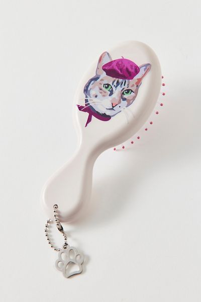 UO Mini Plush Hairbrush