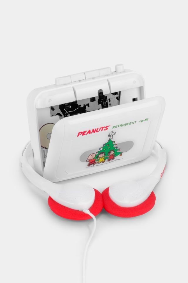 Peanuts "A Charlie Brown Christmas" CP-81 Portable Cassette Player + Cassette Set #1