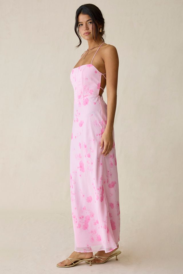 Kiss The Sky Ingrid Open Tie-Back Corset Maxi Dress #2