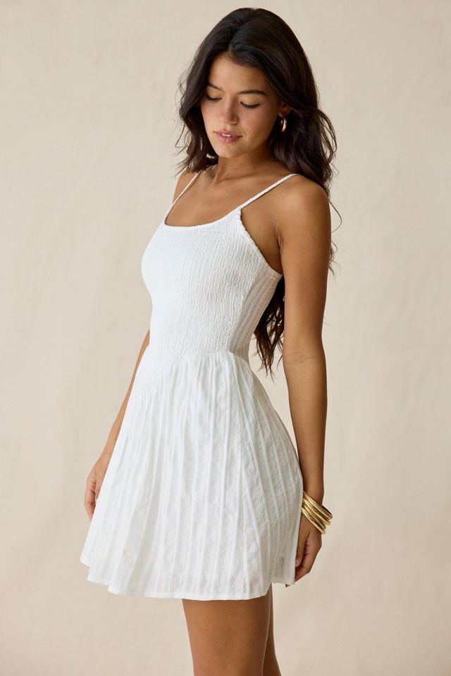 Kiss The Sky Hayley Shirred Seersucker V-Waist Mini Dress #2