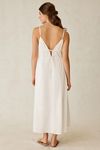 Kiss The Sky Lucia Gathered Tie White Maxi Dress | Urban Outfitters