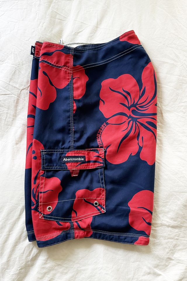 Vintage Y2K Ambercrombie & Fitch Hibiscus Floral Boardshorts #1