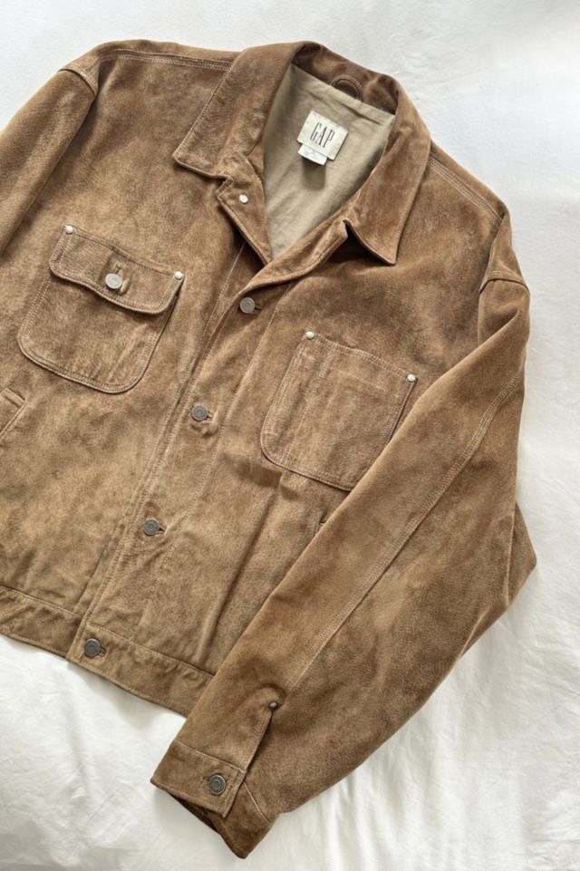 Vintage 90's GAP Suede Trucker Jacket #1