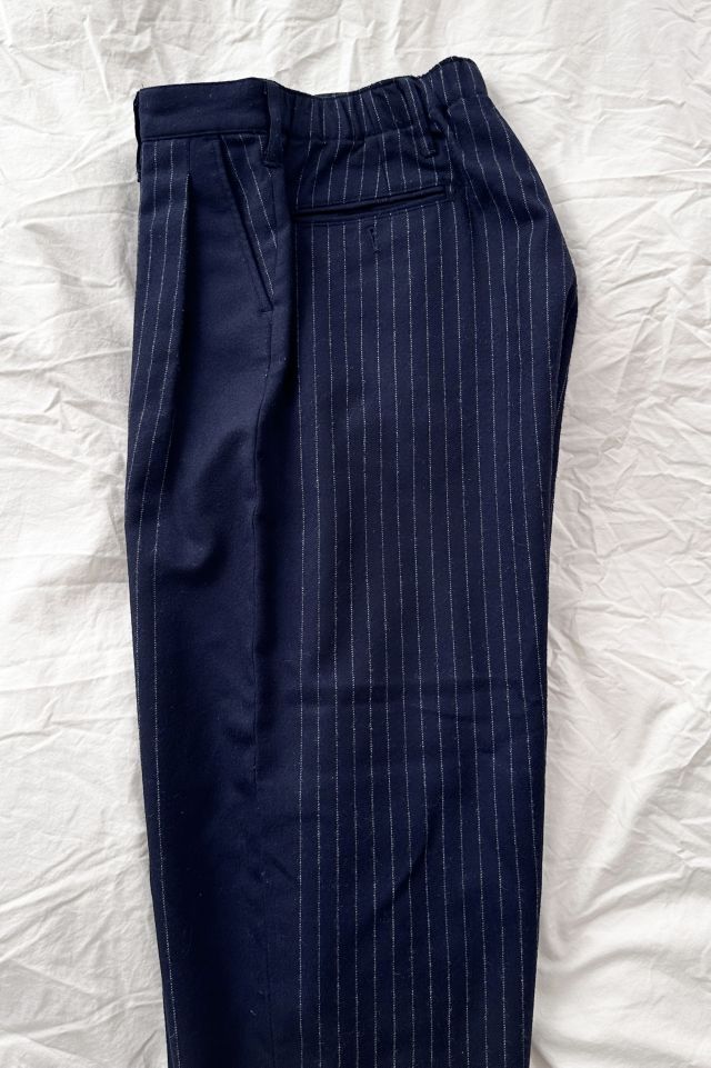 Engineered Garments Navy Wool Pinstripe Trousers #2