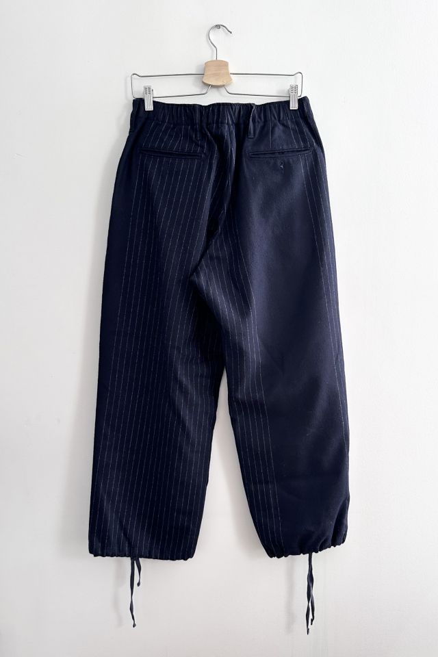 Engineered Garments Navy Wool Pinstripe Trousers #3