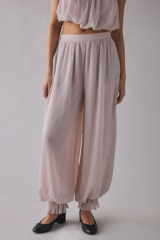 Pantalon ballon mauve à pois AFRM James #1