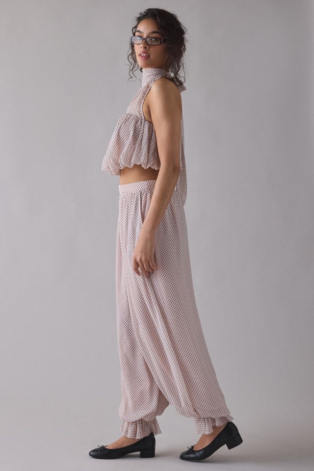 Pantalon ballon mauve à pois AFRM James #2