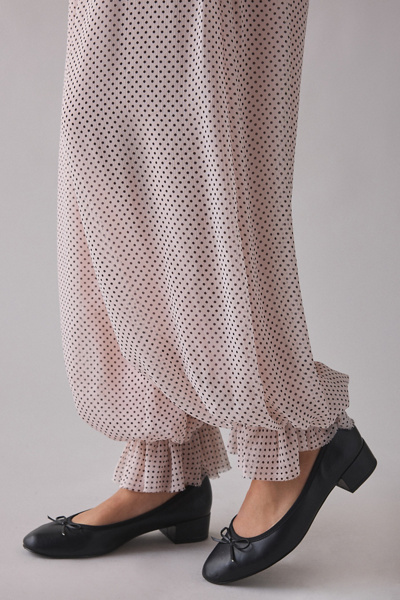 AFRM James Mauve Pin Dot Balloon Pant