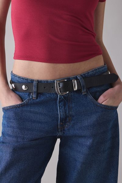 Bella Silver Studded Leather Belt