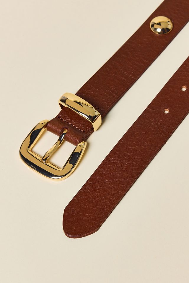 BDG Bella Silver Studded Leather Belt #3