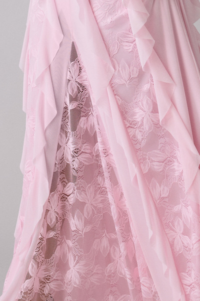 AFRM Trista Cascading Ruffle Lace Maxi Dress