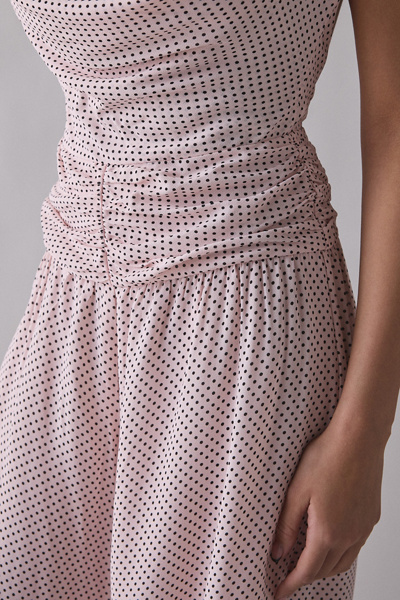 AFRM Robin Mauve Clip Dot Cowl Neck Balloon Leg Jumpsuit