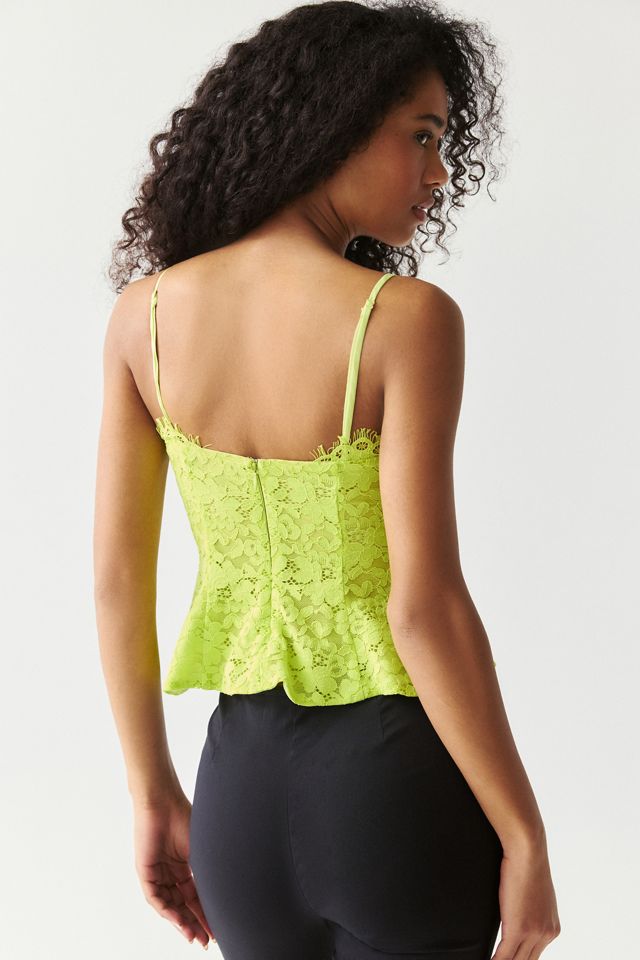 AFRM Ari Peplum Scalloped Lace Camisole #3