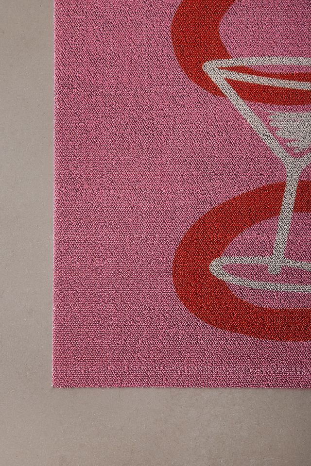 thespacehouse Cin Cin Cheers Martini Cocktail Doormat #2