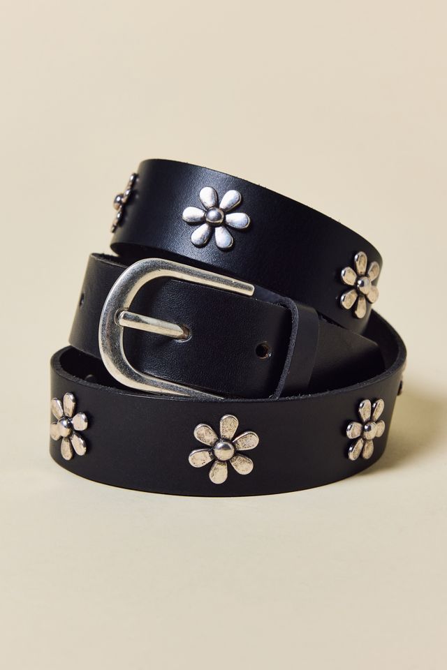 BDG In Bloom Flower Studded Leather Belt #1