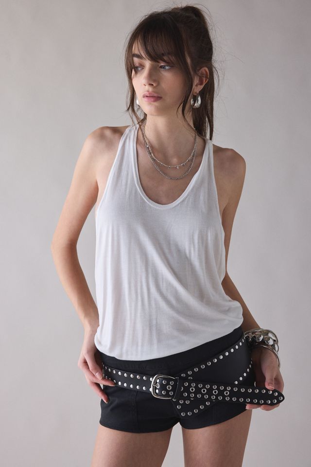 Ceinture BDG Moss ample cloutée en simili-cuir #1