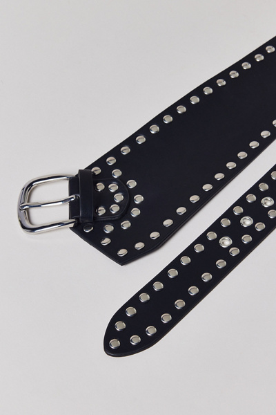 Moss Slouchy Studded Faux Leather Belt