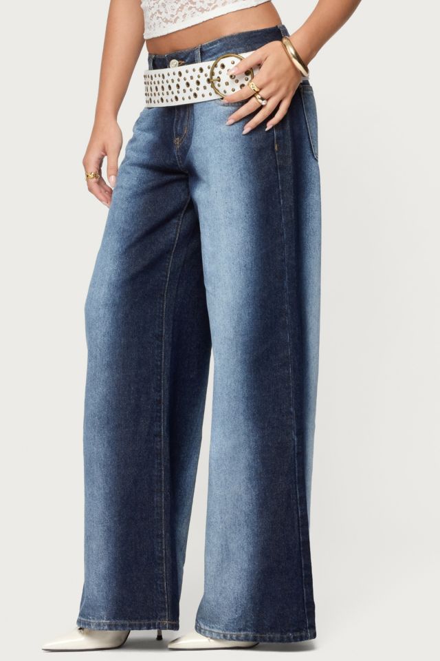 Edikted Ema Bleach Washed Low Rise Jeans #3
