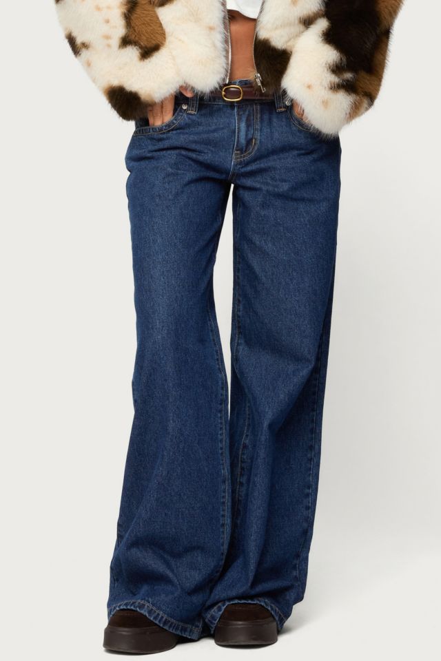 Edikted Raiyne Low Rise Wide Leg Jeans #3