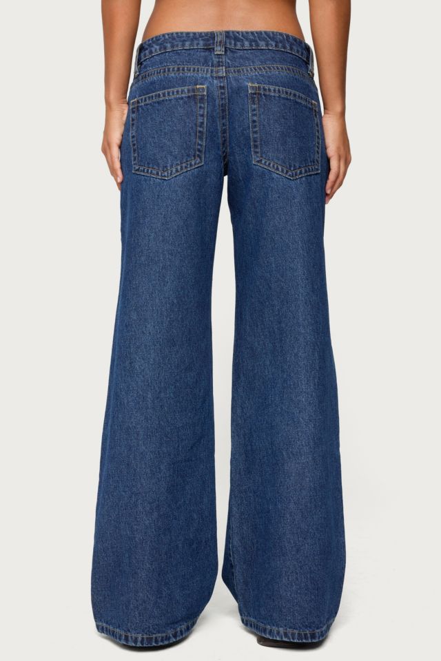 Edikted Raiyne Low Rise Wide Leg Jeans #4