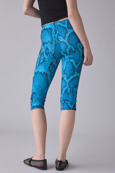 AFRM Gianna Blue Fish Snake Mesh Capri Pant