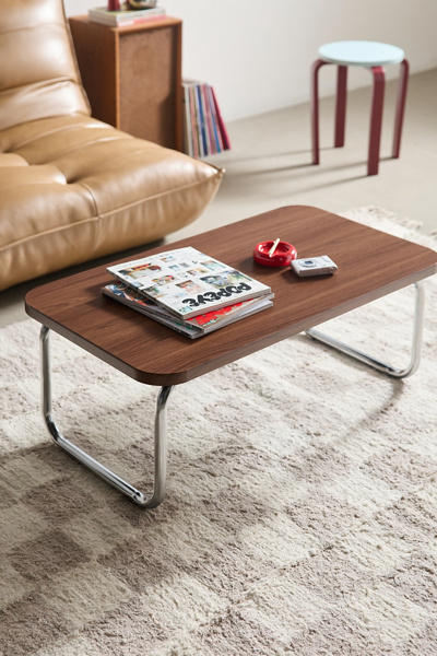 Boden Chrome Low Coffee Table in Wood Chrome at Urban Outfitters