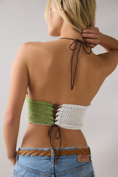 BDG Scarlet Patchwork Knit Halter Crop Top