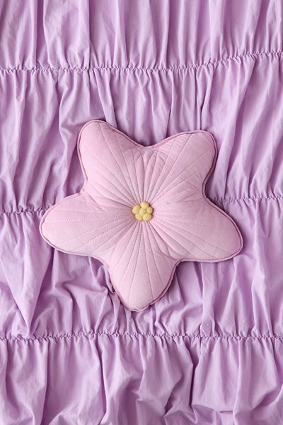 Flower Shaped Velvet Throw Pillow