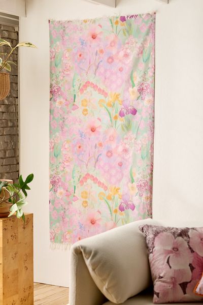 Whimsical Garden Floral Tapestry | Urban Outfitters