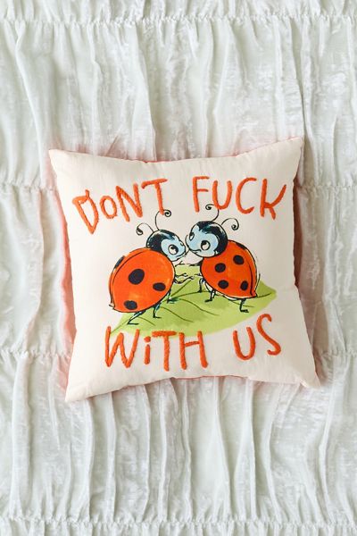 Around The Pond Critter Embroidered Throw Pillow