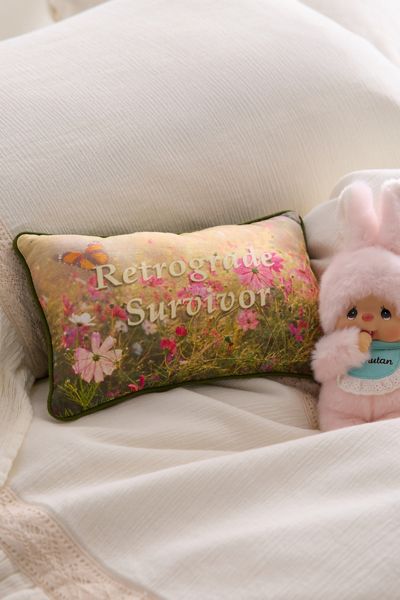 Micro Mini Text Bolster Pillow