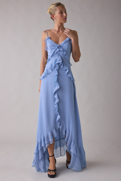 tiered satin charmeuse ruffle high low dress Sherri Hill Dress 57479
