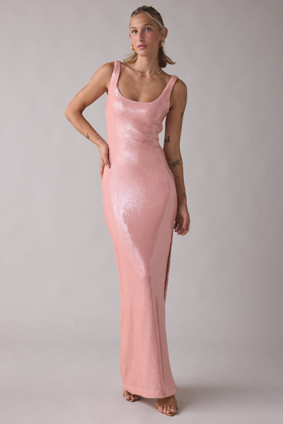 Lulus Crawford Side-Slit Sequin Maxi Dress | Urban Outfitters