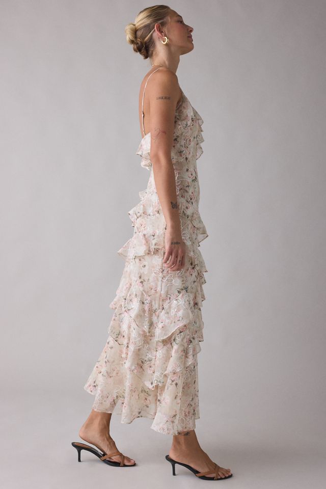 lulus embroidered maxi dress Victoria's Secret Ruffled Embroidered Sequin Dress main image 0