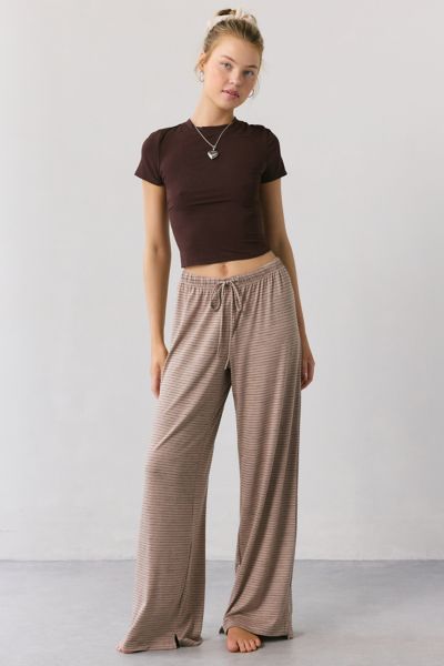 Out From Under Willa Easy Pull-on Lounge Pant In Taupe, Women's At Urban Outfitters In Neutral