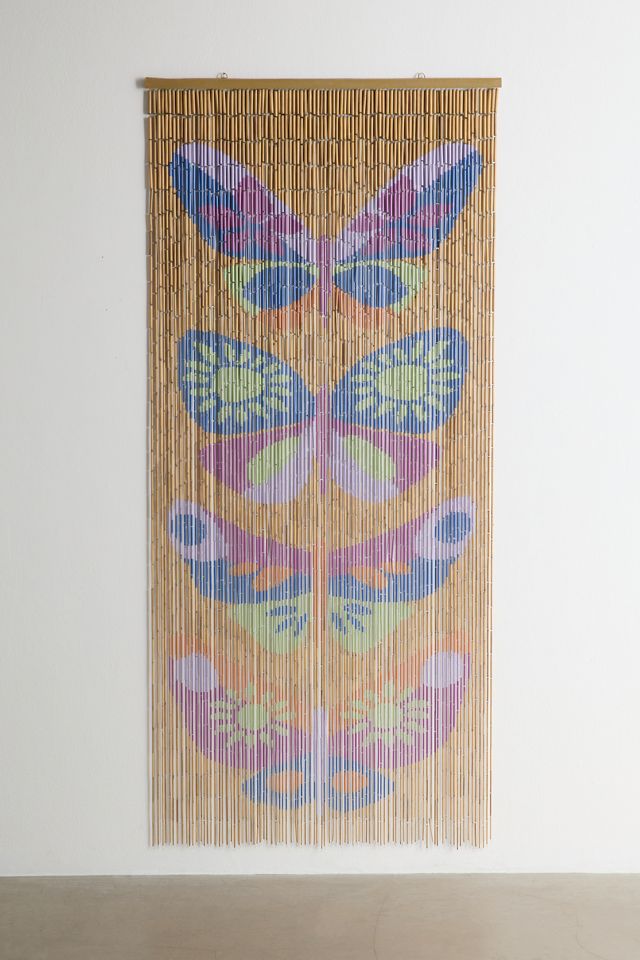 Monica Butterfly Bamboo Beaded Curtain #1