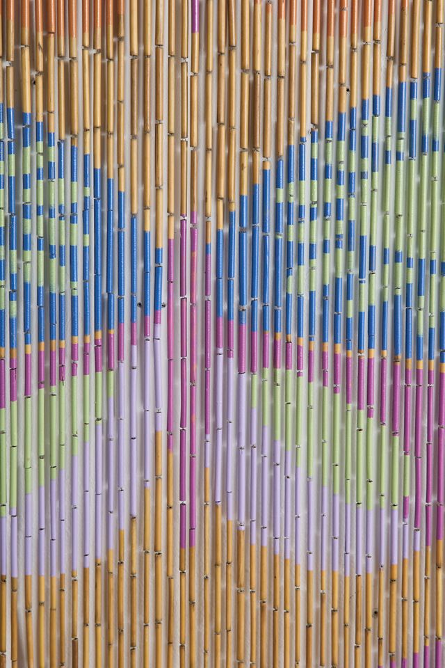 Monica Butterfly Bamboo Beaded Curtain #2