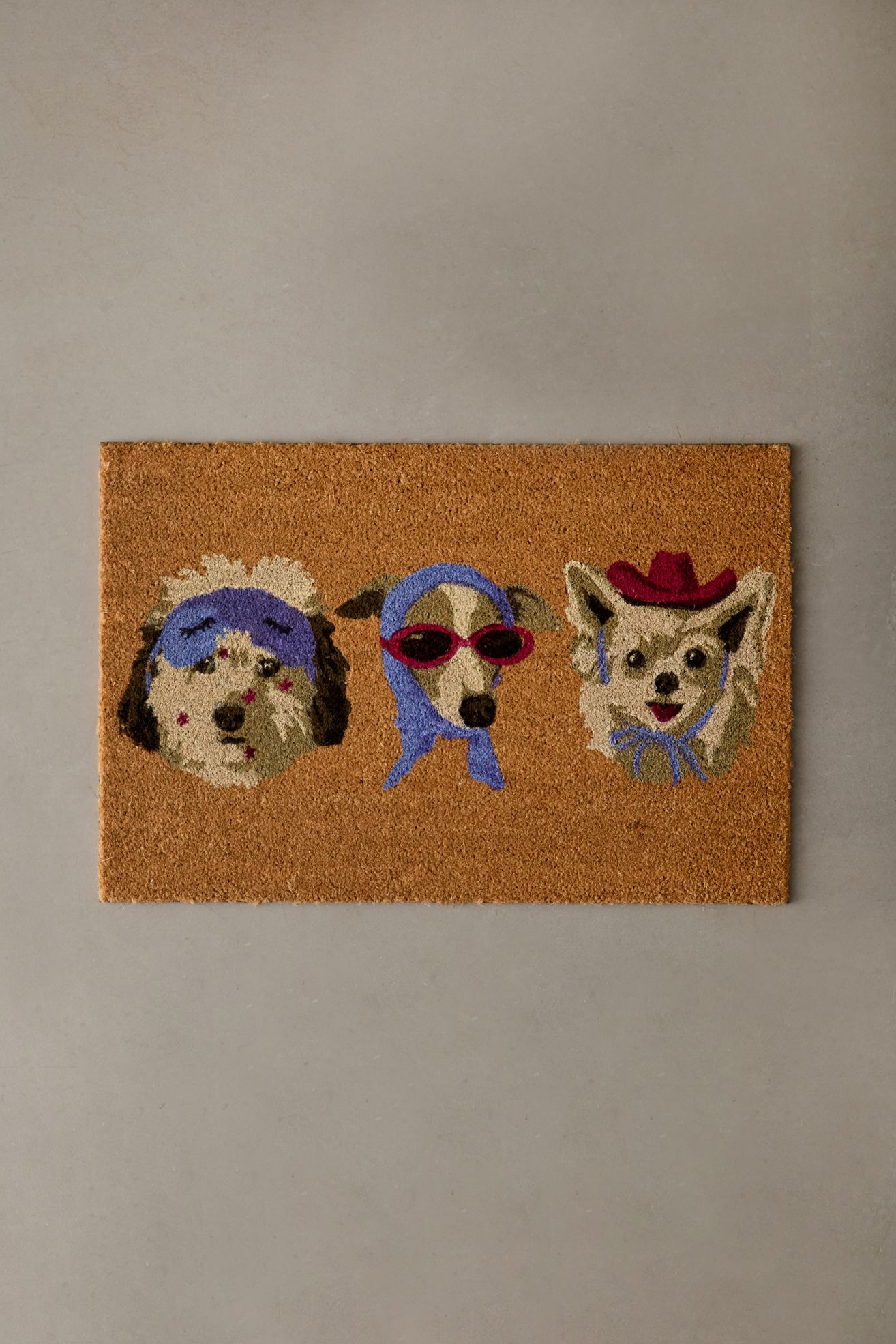 Dog Collage Coir Doormat - Prissy Dogs, 20X30