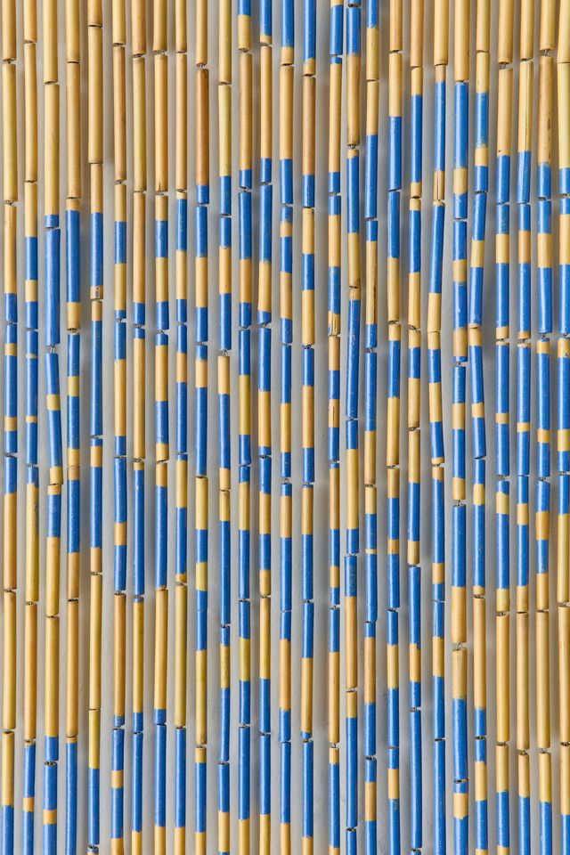 Mara Coastal Icon Striped Bamboo Beaded Curtain #2