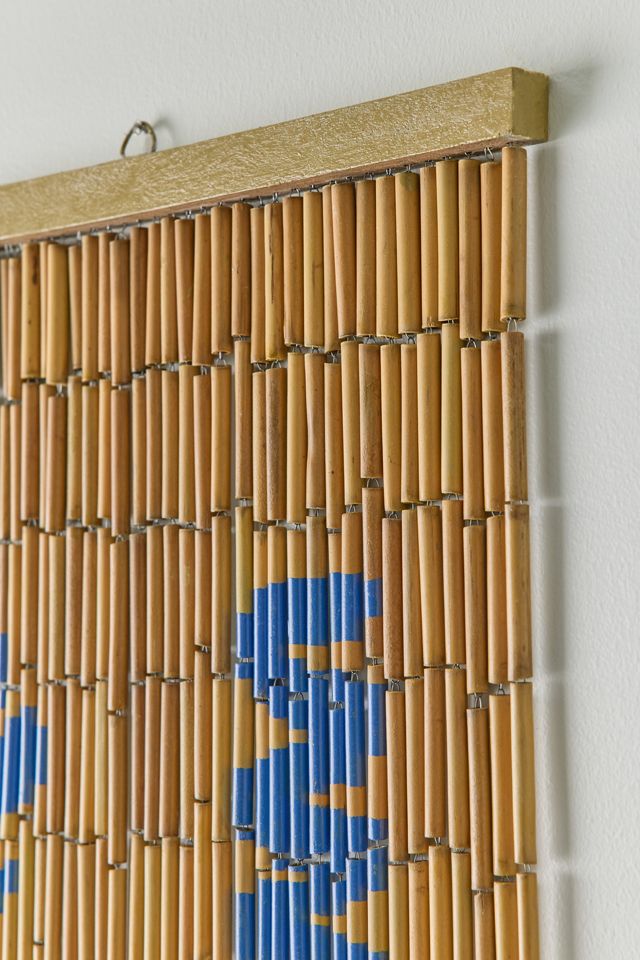 Mara Coastal Icon Striped Bamboo Beaded Curtain | Urban Outfitters