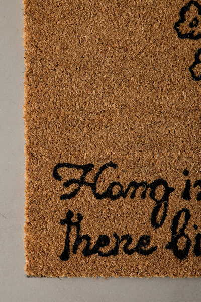 Hang In There Cat Coir Doormat