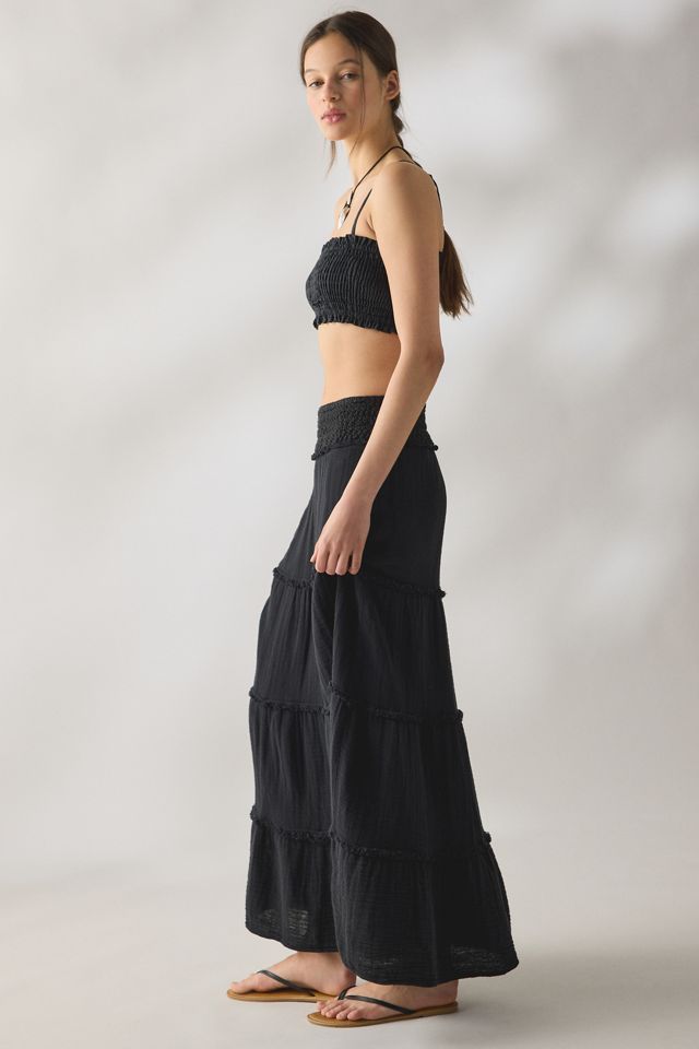 Kimchi Blue On My Mind Smocked Waist Tiered Maxi Skirt #3