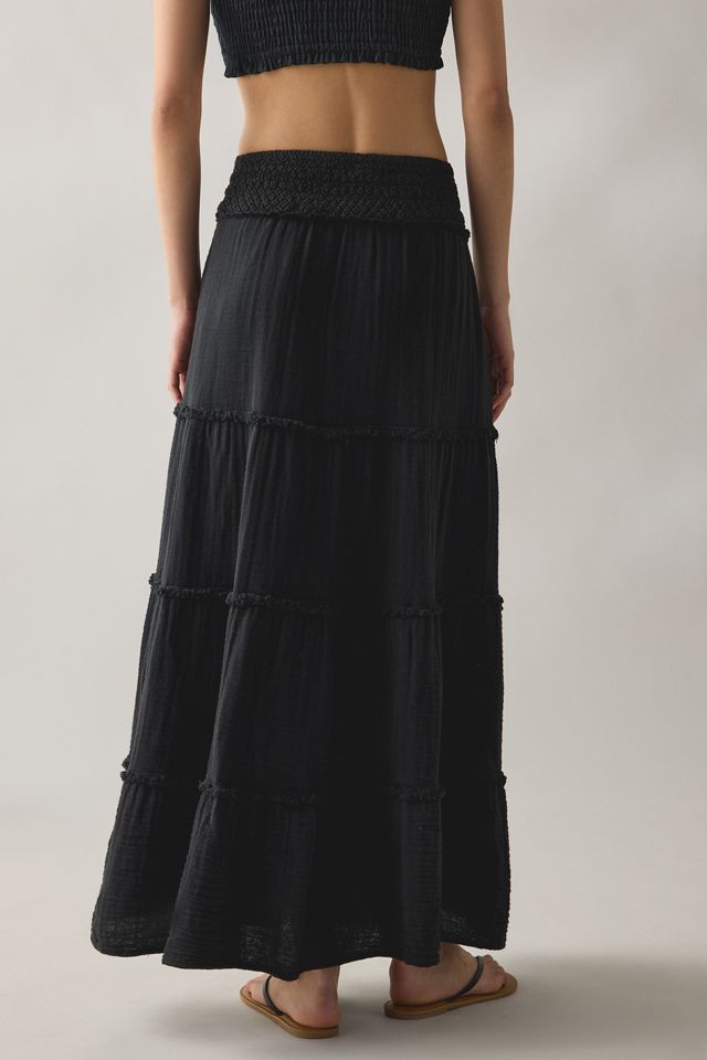 Kimchi Blue On My Mind Smocked Waist Tiered Maxi Skirt #4