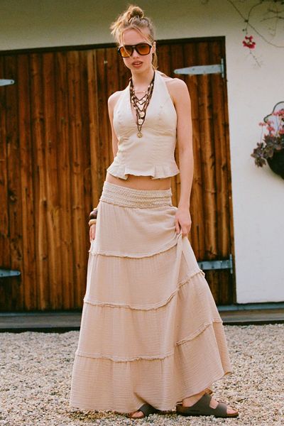 Bardot Adoni Foldover Off-The-Shoulder Stretch Lace Maxi Dress | Urban  Outfitters